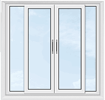 Пластиковая дверь VEKA SoftLine 70, 2200х2200 мм