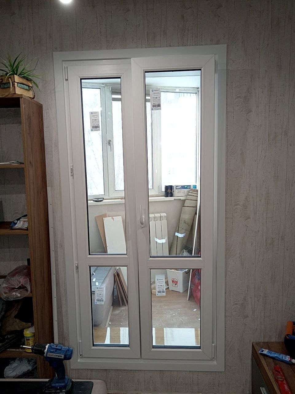 Пластиковая двойная дверь VEKA SoftLine 82