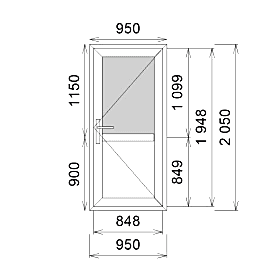 Окно ПВХ VEKA Softline 70 дверной профиль 0. Покраска наруж.