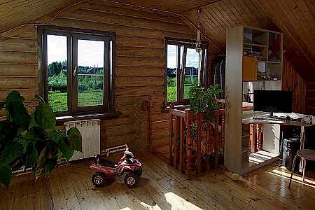 Остекление дома, коричневая ламинция