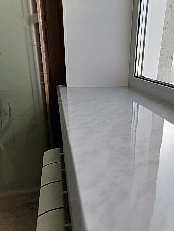 Подоконник ПВХ, коричневая ламинация
