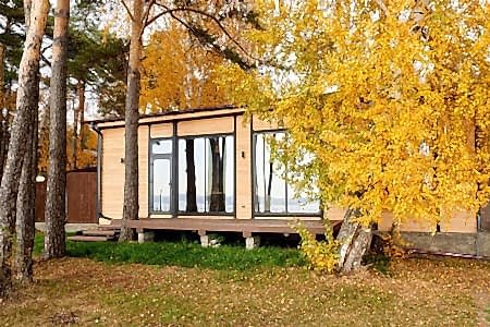 Остекление коттеджа, весна